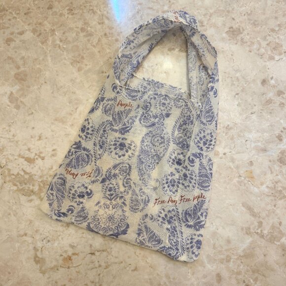 Free People Boho Printed Linen Tote Bag - Picture 3 of 5